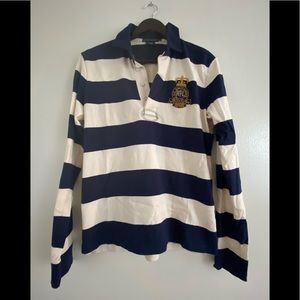 Ralph Lauren rugby shirt.
